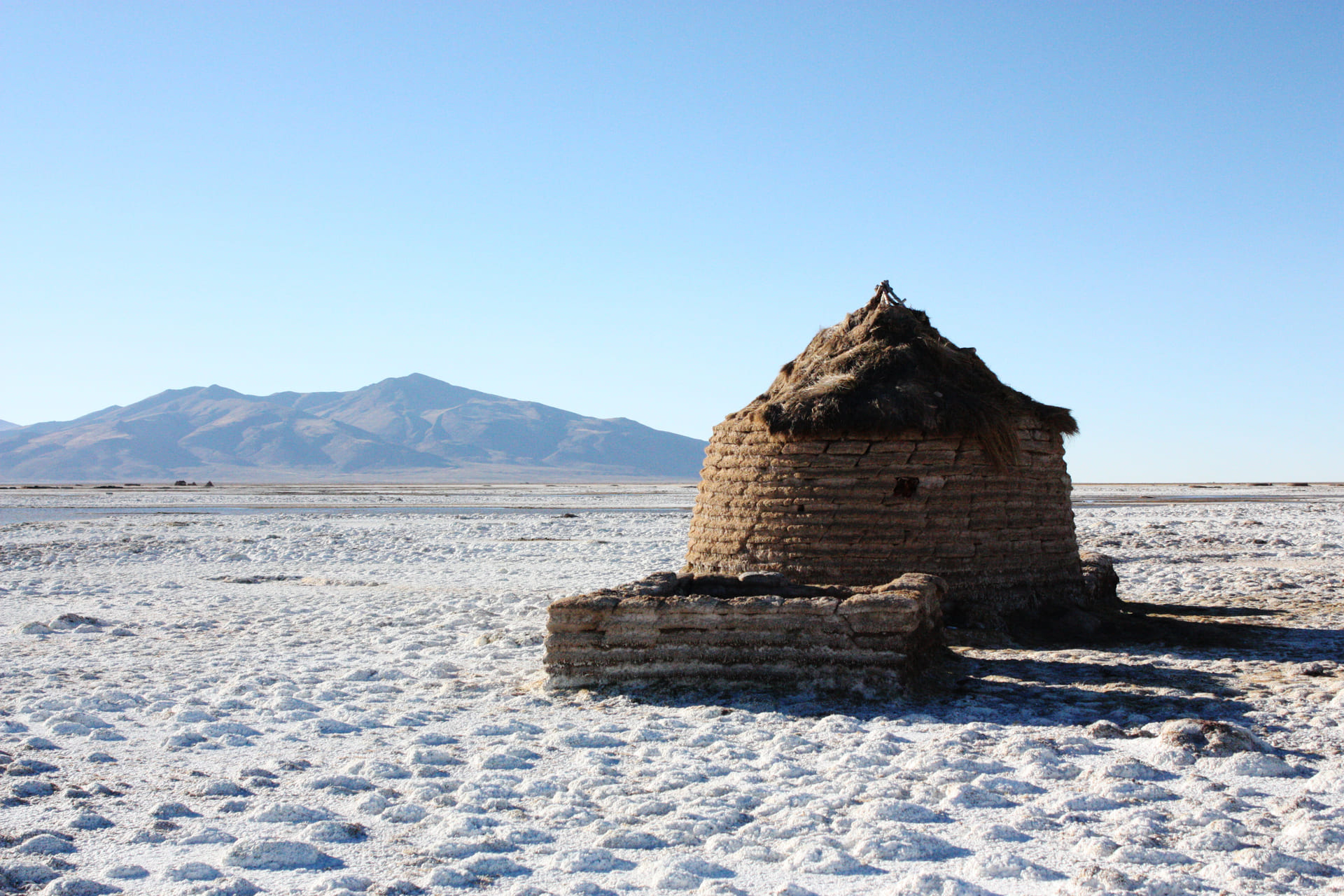 Conical house of moist clay